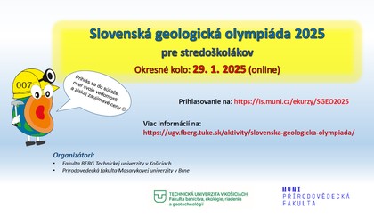 Informačný leták geologickej olympiády