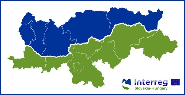Mapa oprávneného územia Programu Interreg V-A SK – HU